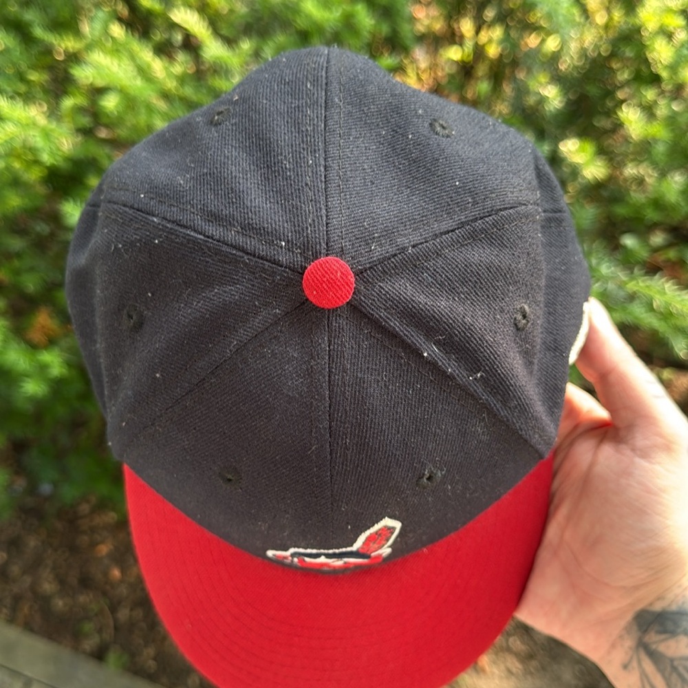 Early 2000’s Cleveland Indians Chief Wahoo Fitted Baseball Hat - Picture 7 of 7
